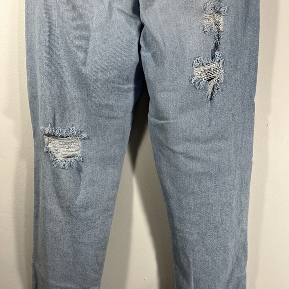 American Eagle Womens 8 Long‎ Highest Rise Mom Jean Distressed Downtown Raw Hem - Picture 9 of 10